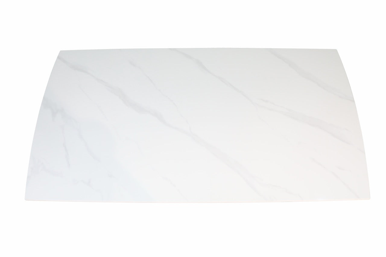 HD-11004 — Επεκτεινόμενο Τραπέζι Gloss Snow White — 160(+40+40)x90x76H cm