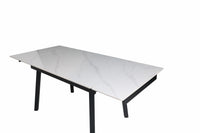 HD-11002 — Επεκτεινόμενο Τραπέζι Gloss Snow White — 120(+30+30)x85x76H cm