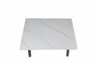 HD-11002 — Επεκτεινόμενο Τραπέζι Gloss Snow White — 120(+30+30)x85x76H cm