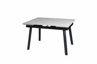 HD-11002 — Επεκτεινόμενο Τραπέζι Gloss Snow White — 120(+30+30)x85x76H cm