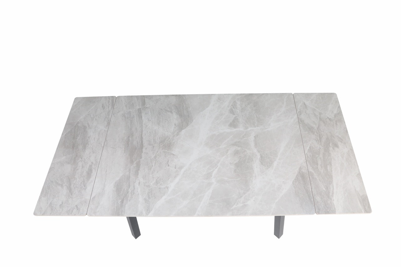 HD-11002 — Επεκτεινόμενο Τραπέζι Italy Light Grey — 120(+30+30)x85x76H cm
