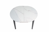 HD-11003 — Επεκτεινόμενο Τραπέζι Gloss Snow White — 95(+25)x76H cm