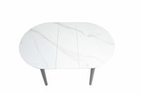 HD-11003 — Επεκτεινόμενο Τραπέζι Gloss Snow White — 95(+25)x76H cm