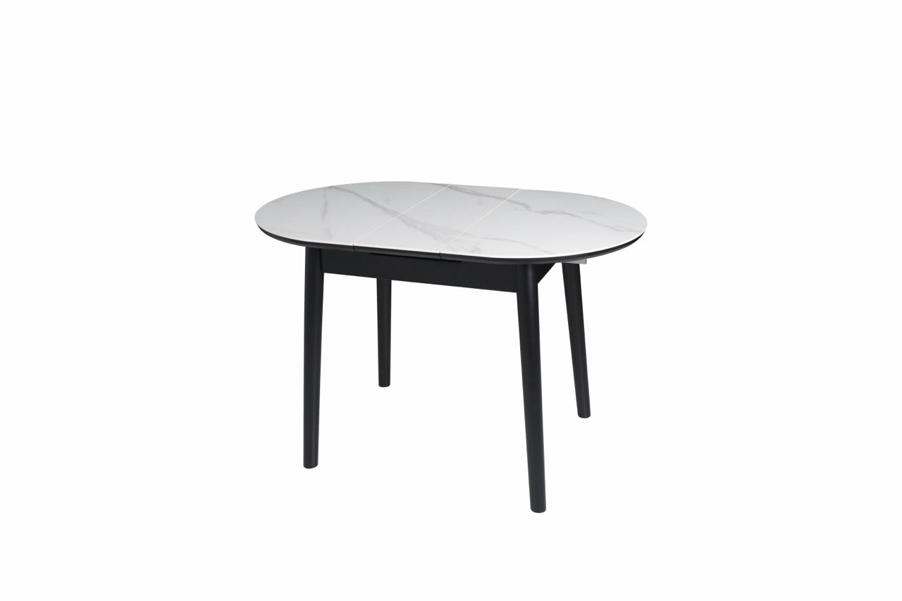 HD-11003 — Επεκτεινόμενο Τραπέζι Gloss Snow White — 95(+25)x76H cm
