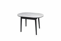 HD-11003 — Επεκτεινόμενο Τραπέζι Gloss Snow White — 95(+25)x76H cm