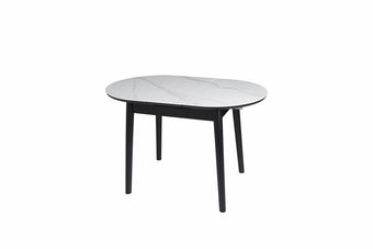 compare product HD-11003 — Επεκτεινόμενο Τραπέζι Gloss Snow White — 95(+25)x76H cm