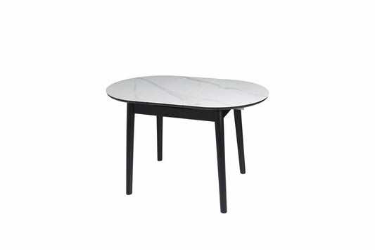 HD-11003 — Επεκτεινόμενο Τραπέζι Gloss Snow White — 95(+25)x76H cm