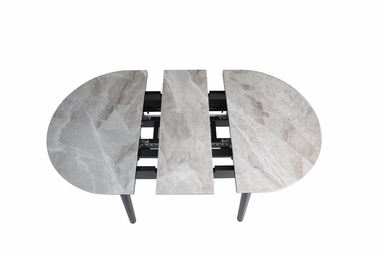 HD-11003 — Επεκτεινόμενο Τραπέζι Italy Light Grey — 95(+25)x76H cm