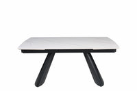 HD-11004 — Επεκτεινόμενο Τραπέζι Gloss Snow White — 160(+40+40)x90x76H cm