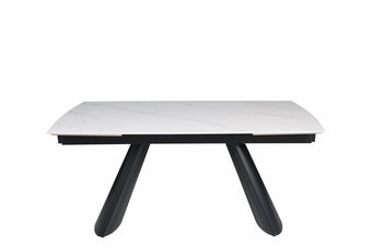 compare product HD-11004 — Επεκτεινόμενο Τραπέζι Gloss Snow White — 160(+40+40)x90x76H cm