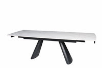 HD-11004 — Επεκτεινόμενο Τραπέζι Gloss Snow White — 160(+40+40)x90x76H cm