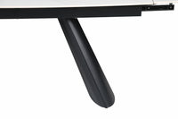 HD-11004 — Επεκτεινόμενο Τραπέζι Gloss Snow White — 160(+40+40)x90x76H cm