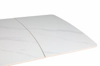HD-11004 — Επεκτεινόμενο Τραπέζι Gloss Snow White — 160(+40+40)x90x76H cm