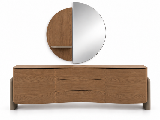 Секретар ARCO 210x50x74 см с огледало
